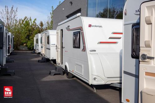 STERCKEMAN Easy 420 CP, Caravans en Kamperen, Caravans, 750 - 1000 kg, Gascomfoor, Hordeur, Kachel, Koelkast, Lichtmetalen velgen