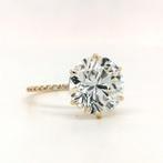 Bague - 14 carats Or jaune - 5.72ct. tw. Diamant (Cultivé en, Handtassen en Accessoires, Nieuw