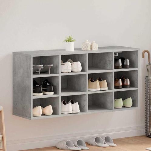 vidaXL Schoenenkast met plank Betongrijs 103 x 30 x 51 cm, Huis en Inrichting, Kasten | Schoenenkasten, Nieuw, Verzenden