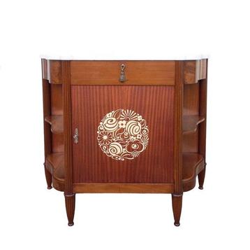 Meuble dappui - acajou marqueté Art Déco