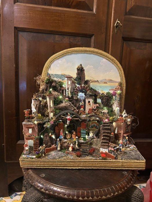 Artigianale - Kerststal Borgo napoletano - Presepe artistico, Antiek en Kunst, Kunst | Niet-Westerse kunst