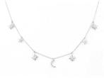Collier - 14 carats Or blanc - 0.27ct. tw. Diamant, Handtassen en Accessoires, Kettingen, Nieuw