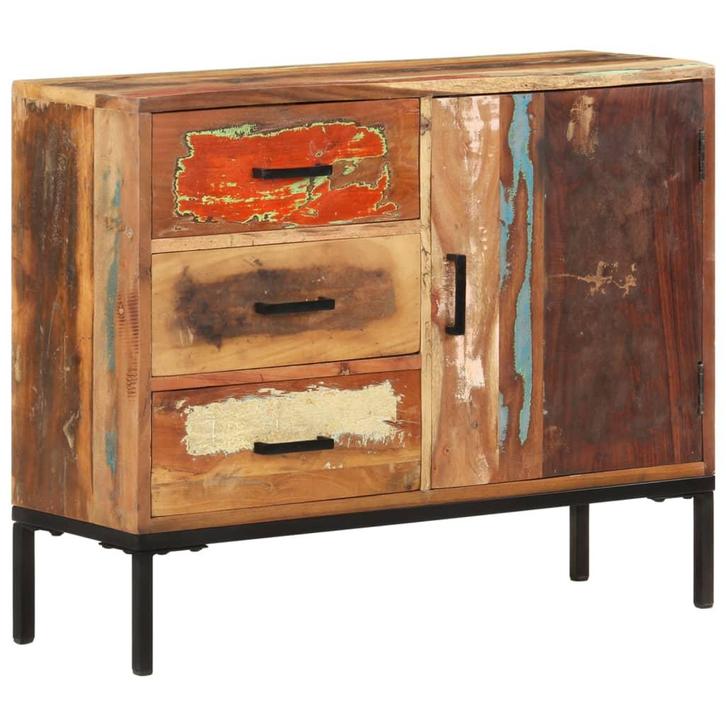 vidaXL Dressoir 88x30x73 cm massief gerecycled hout, Huis en Inrichting, Kasten | Dressoirs, Nieuw, Verzenden