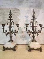 French Napoleon III - Chandelier (2) - Marbre, Laiton,