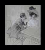 Antoine Calbet (1860-1944) - La conversation, Antiquités & Art