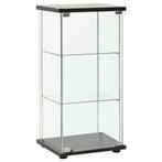 vidaXL Vitrinekast gehard glas zwart, Huis en Inrichting, Kasten | Overige, Verzenden, Nieuw