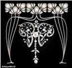 Broche - 18 carats Or jaune, Argent - 3.00ct. tw. Diamant