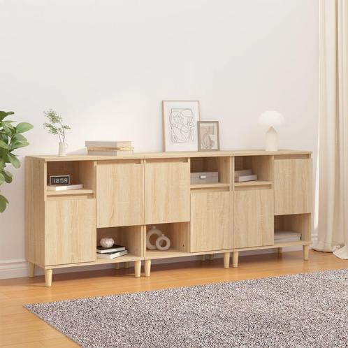 vidaXL Dressoirs 3 st 60x35x70 cm bewerkt hout sonoma, Huis en Inrichting, Kasten | Dressoirs, Nieuw, Verzenden