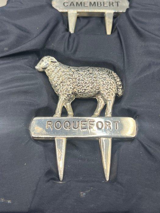 Silea - Messensteun (6) - Verzilverd - kaasprikkers, Antiek en Kunst, Antiek | Meubels | Tafels