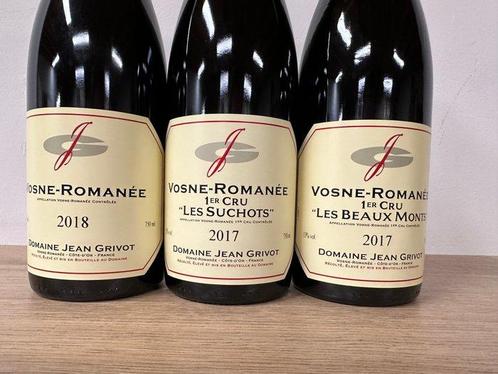 Jean Grivot: Vosne Romanée 2018, Suchots 2017, Beaux Monts, Verzamelen, Wijnen