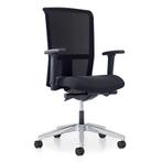 Interstuhl Ergo- bureaustoel zwart en chroom met gaas rug -