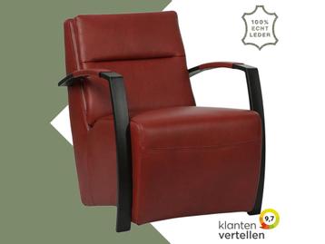 Leren fauteuil Arrival - Granada Rouge (rood)
