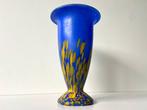 Vase - Verre - Vaas - Bleu avec jaune