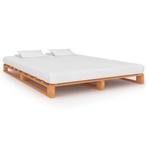 vidaXL Bedframe pallet massief grenenhout bruin 160x200 cm, Huis en Inrichting, Verzenden, Nieuw