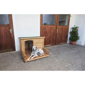 Hondenhok met terras 113 x 127 x 83 cm - kerbl, Dieren en Toebehoren, Honden-accessoires