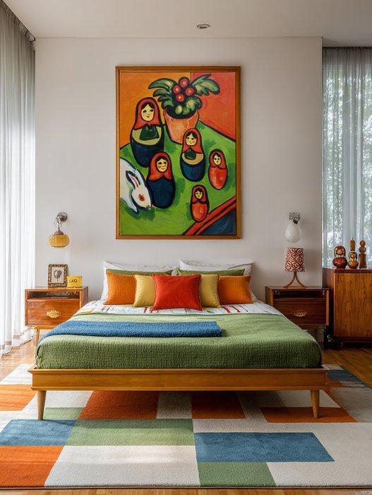 E. García - CONEJO Y MATRIOSKAS XL (NO RESERVE), Antiek en Kunst, Kunst | Schilderijen | Modern