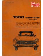 1966 FIAT 1500 CABRIOLET ONDERDELENHANDBOEK