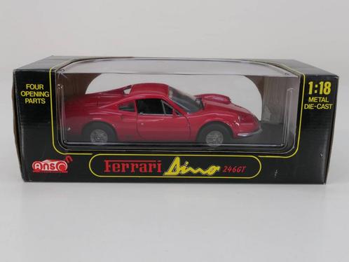 Schaal 1:18 Anson 30301-W Ferrari Dino 246 GT #3340, Hobby & Loisirs créatifs, Voitures miniatures | 1:18, Enlèvement ou Envoi