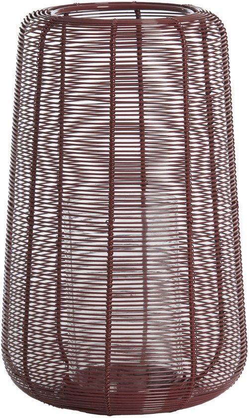 2dekans | Light & Living windlicht ADETA glans bordeaux met, Auto-onderdelen, Interieur en Bekleding, Ophalen of Verzenden