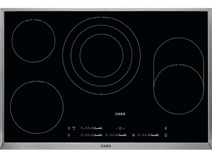 AEG -  Keramische Kookplaat Rapid Power  - Zilver, Elektronische apparatuur, Kookplaten, Keramisch, Nieuw, Verzenden