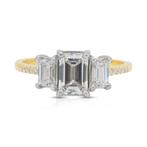 Ring - 18 karaat Geel goud, Witgoud -  1.89ct. tw. Diamant, Handtassen en Accessoires, Ringen, Nieuw