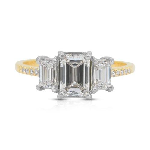 Ring - 18 karaat Geel goud, Witgoud -  1.89ct. tw. Diamant, Handtassen en Accessoires, Ringen