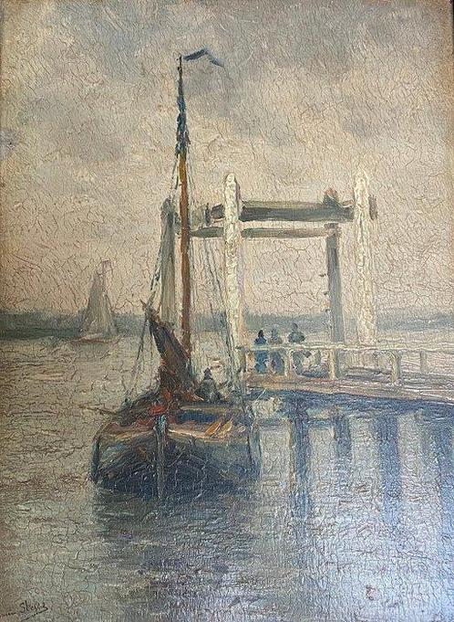 Romain Steppe (1859-1927) - Zeezicht, Antiek en Kunst, Kunst | Schilderijen | Klassiek