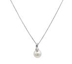 Collier Or blanc Perle - Diamant