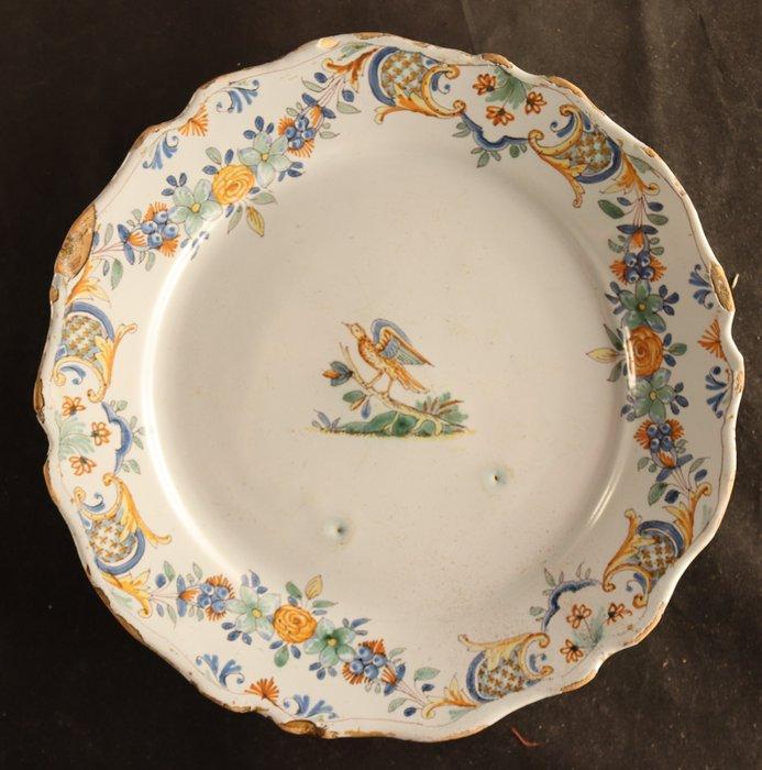 18e eeuwse Franse Faience - Schotel - Keramiek, Antiek en Kunst, Curiosa en Brocante