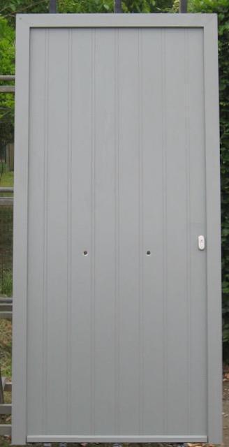 pvc buitendeur , voordeur ,deur 100 x 210 creme / betongrijs, Doe-het-zelf en Bouw, Deuren en Vliegenramen, Nieuw, Kunststof, Buitendeur