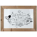 Whiteboard Steigerhout 40x50cm, Huis en Inrichting, Woonaccessoires | Memoborden, Nieuw, Verzenden