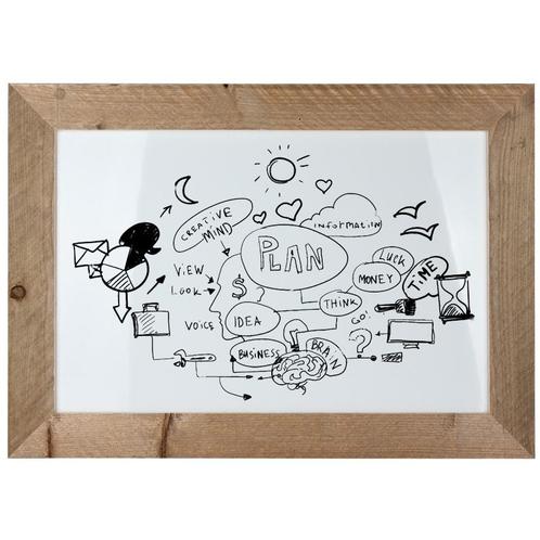 Whiteboard Steigerhout 40x50cm, Maison & Meubles, Accessoires pour la Maison | Tableaux d'affichage, Envoi