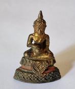 Oud-Indochinese, Khmer of Siamese Verguld brons Zittende, Antiek en Kunst