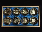 Statue, Set of 8 / 24KGP / Japanese Vintage Metal Sake Cup /
