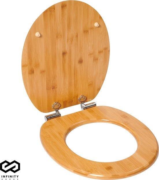 2dekans | Infinity Goods Bamboe WC Bril Terry - Toiletbril, Huis en Inrichting, Woonaccessoires | Spiegels, Ophalen of Verzenden