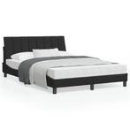 vidaXL Cadre de lit avec tête de lit Noir 140x190 cm, Maison & Meubles, Chambre à coucher | Lits, Neuf, Verzenden