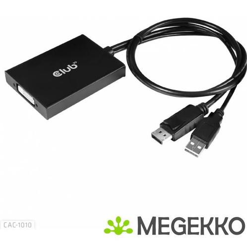 CLUB3D cac-1010 Displayport/usb DVI-I Daul link Zwart, Wit, Computers en Software, Overige Computers en Software, Nieuw, Verzenden