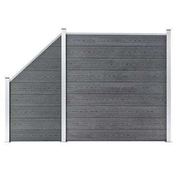 vidaXL Schuttingset 1 vierkant en 1 schuin 273x186 cm HKC, Tuin en Terras, Verzenden, Nieuw