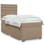 vidaXL Boxspring met matras kunstleer cappuccinokleurig, Verzenden, Nieuw