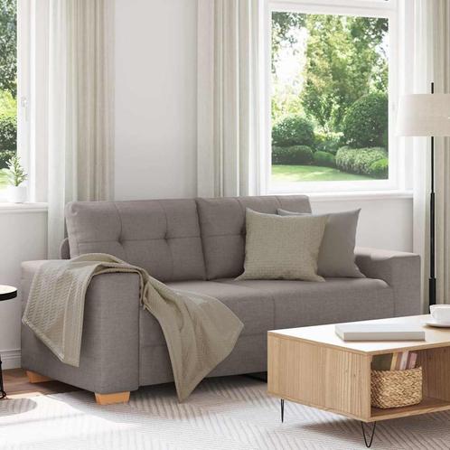 vidaXL Loveseat Bank Taupe 140 cm Stof, Huis en Inrichting, Zetels | Zetels, Nieuw, Verzenden