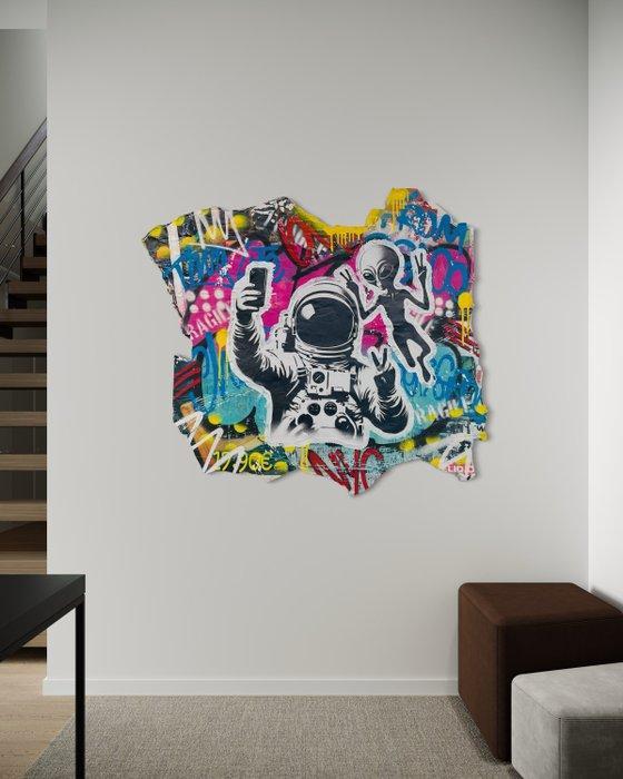 AIIROH (1987) x SINAO (1981) - Space Snap - XXL [100%, Antiek en Kunst, Kunst | Schilderijen | Modern