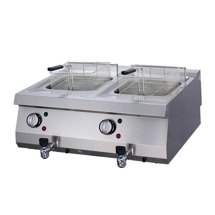 Heavy Duty Friteuse Elektrisch | 110–190°C | RVS | 2 x 12, Articles professionnels, Horeca | Équipement de cuisine, Envoi