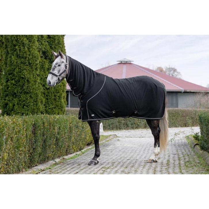 Couv. polaire cova-tex, noire avec high neck, 135 cm - kerbl, Dieren en Toebehoren, Paarden en Pony's | Dekens en Dekjes