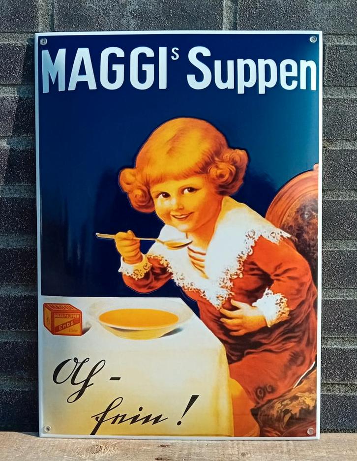 Emaille wandreclame Maggi Suppen, Verzamelen, Merken en Reclamevoorwerpen, Verzenden