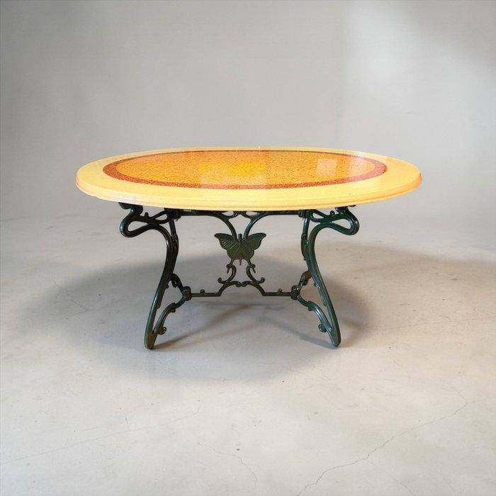 Salontafel - IJzer, Albast - Modernistische Vlinder, Antiquités & Art, Art | Objets design