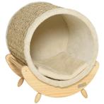 TRUUSK Kattenhol Met Plank - Kattenbed en Krabmat - Grenenho, Verzenden, Nieuw