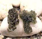 Moldavites de Chlum, Bohême du Sud - Hauteur : 30 mm -
