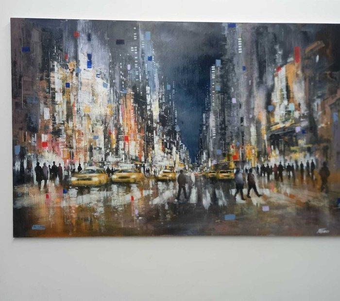 Paolo Fedeli - Luci nella notte, Antiek en Kunst, Kunst | Schilderijen | Modern