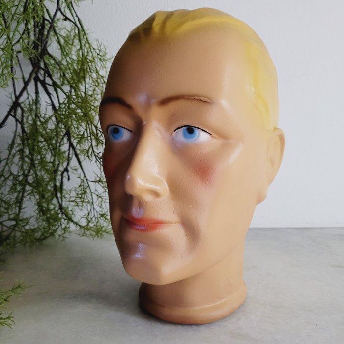 Art Deco, Winkeldisplay/Etalage Hoedenhoofd, 1950 -, Antiek en Kunst, Curiosa en Brocante