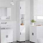 vidaXL Badkamer Hoge Kast met opslag Wit 30 x 35 x 192 cm, Verzenden, Nieuw